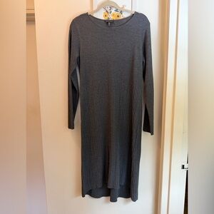 Eileen Fisher Gray Knit Maxi Dress